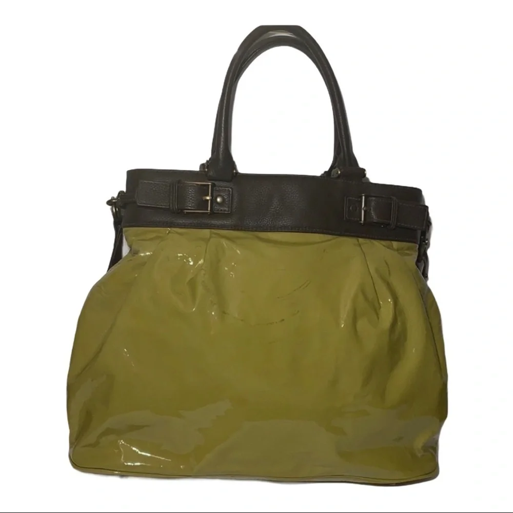 Worth Leek Amanda green leather bag satchel